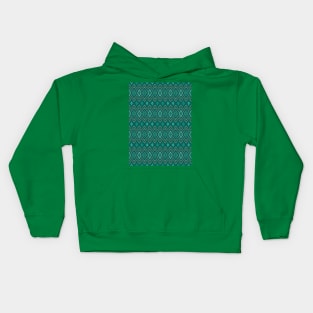 Green Aztec Pattern Kids Hoodie